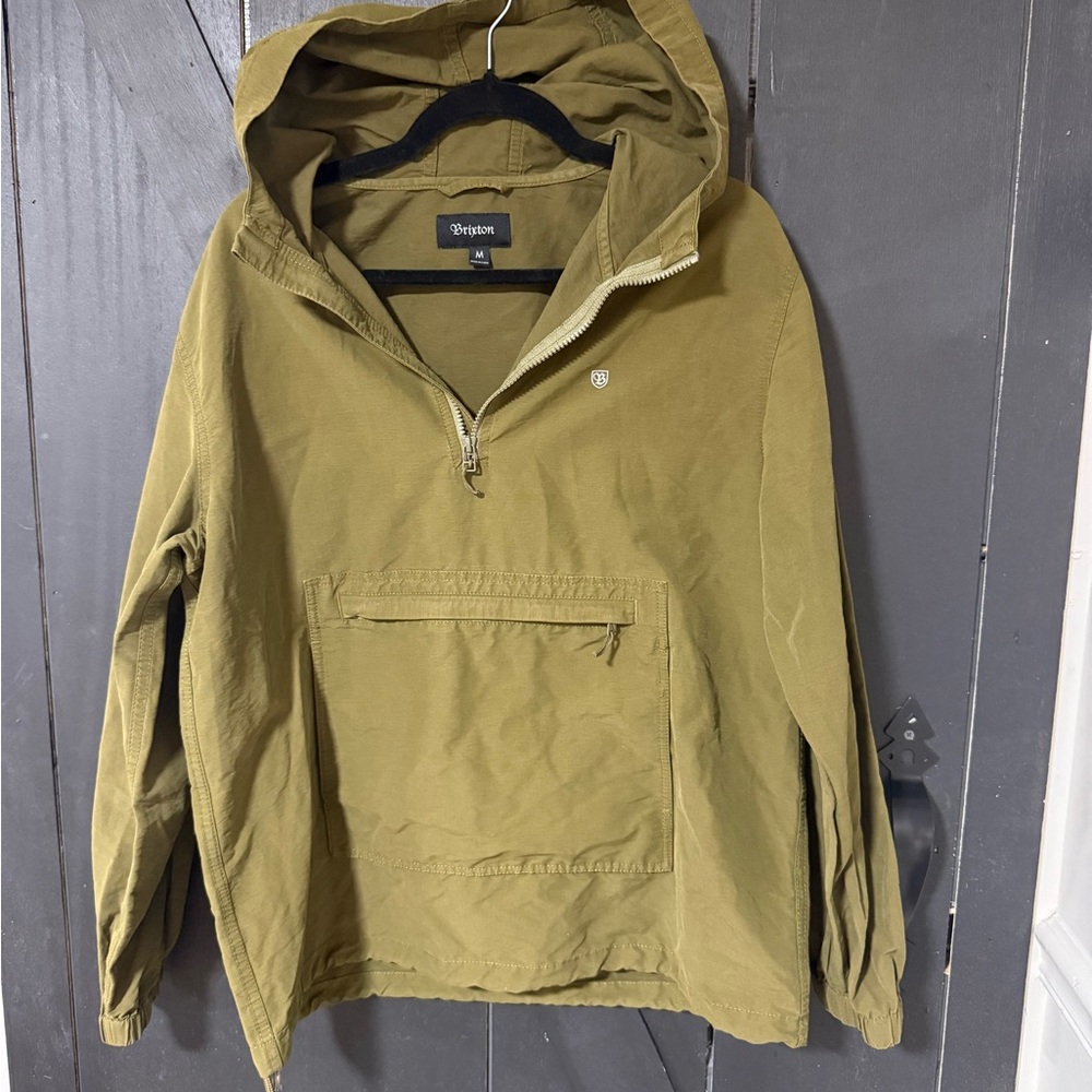 Brixton Olive Green Hooded Pullover Anorak